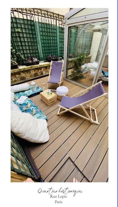 Villa Lepic, Luxury Flat In Montmartre With Private Terrasse-Appartement Entier Paris Exterior photo